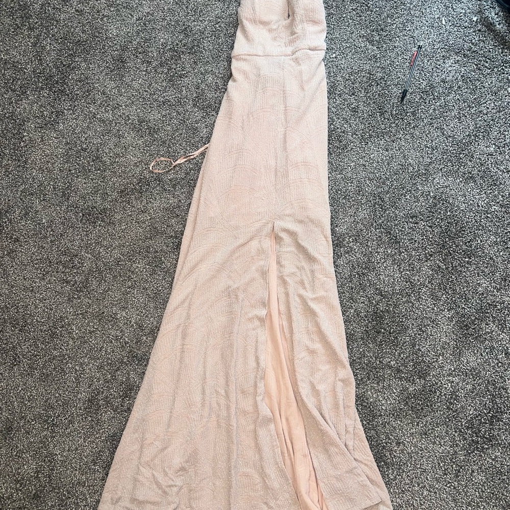 Elegant Pink Strapless Gown